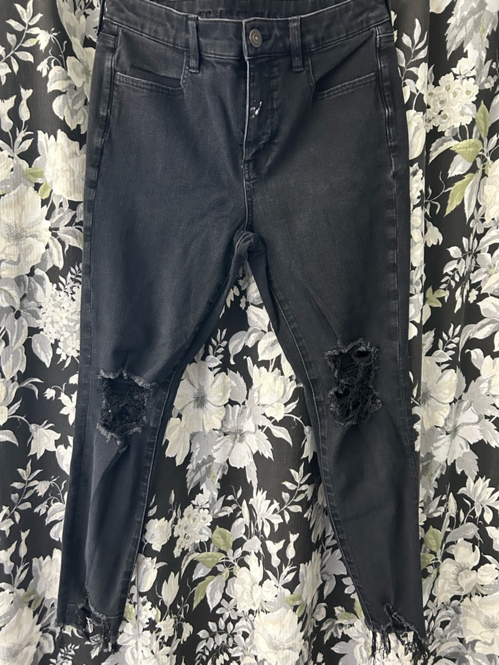 American Eagle Outfitters The Dream Jean in Distressed Black